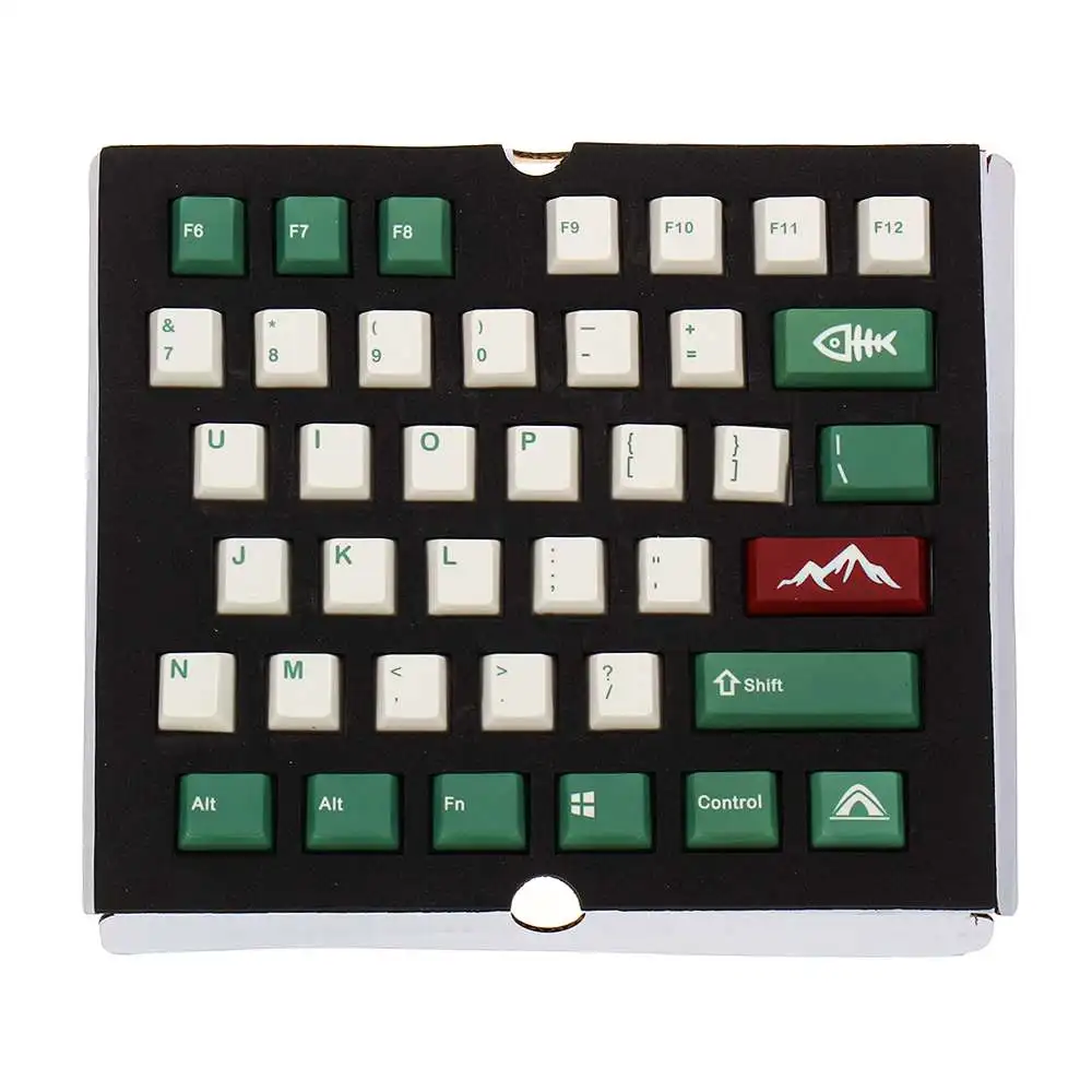 Doubleshot backlit PBT keycap set mechanical keyboards full 104 key rubber keycaps