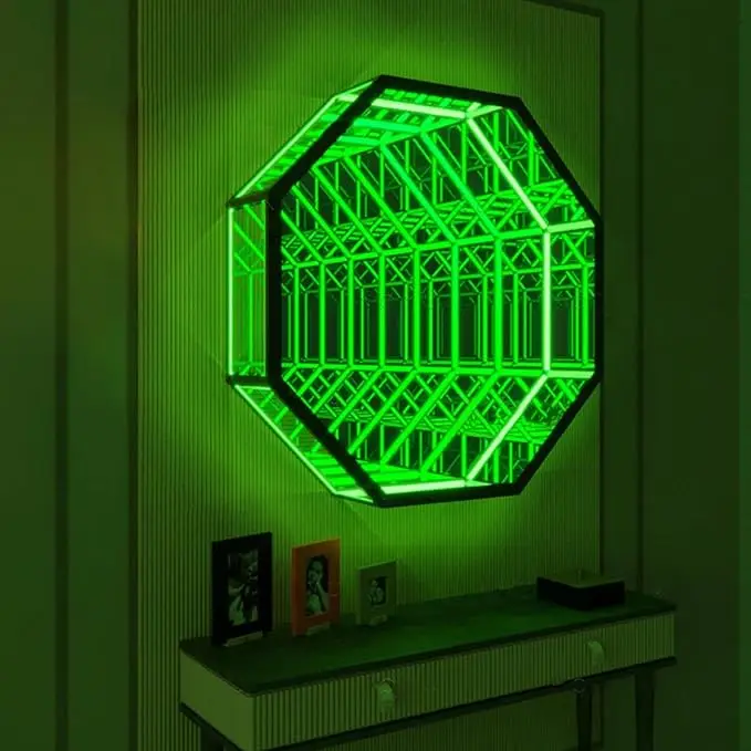 LED Infinity Mirror Light RGB App-Enabled Glass 3d Infinity Mirror Art Light 3d mirror for Party Decorations party novelties