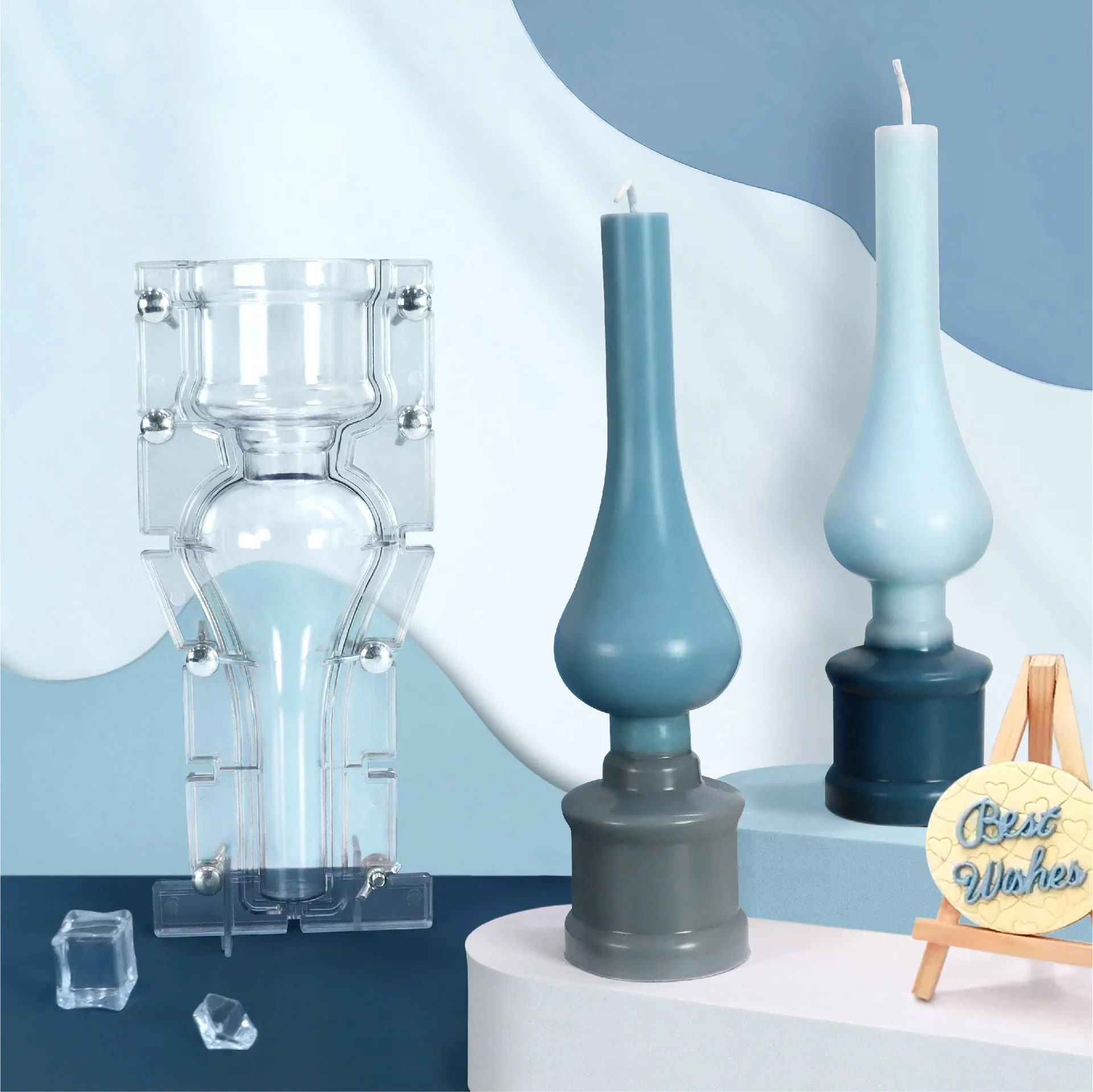 KK109 European Style Simple Candle Holder Scented Candle DIY Plastic Mould Pc Acrylic Mould