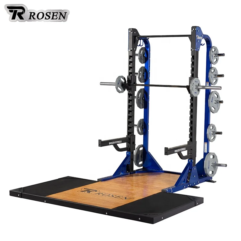 Factory Directly Sell Exercise 3MM Thickness Strength ROSEN Bodybuilding Machine Gym Equipment Half  Rack Long Base For Fitness