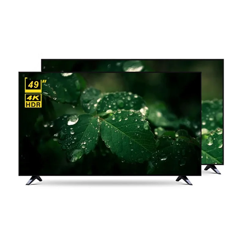 Cheap price 4K HD drop-resistant TV 49 inch curved screen Android Smart Television color packaging