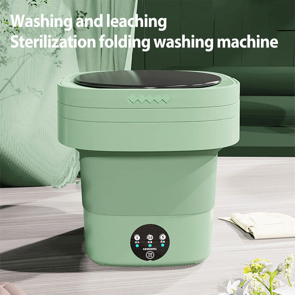 JEWIN Mini Foldable Portable Household Washing Machine with Dryer for 10 Liters Socks Washing
