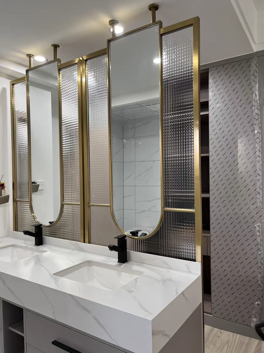 foshan stainless steel screen partition  stainless steel Wall Screen  Metal Movable Divider For room