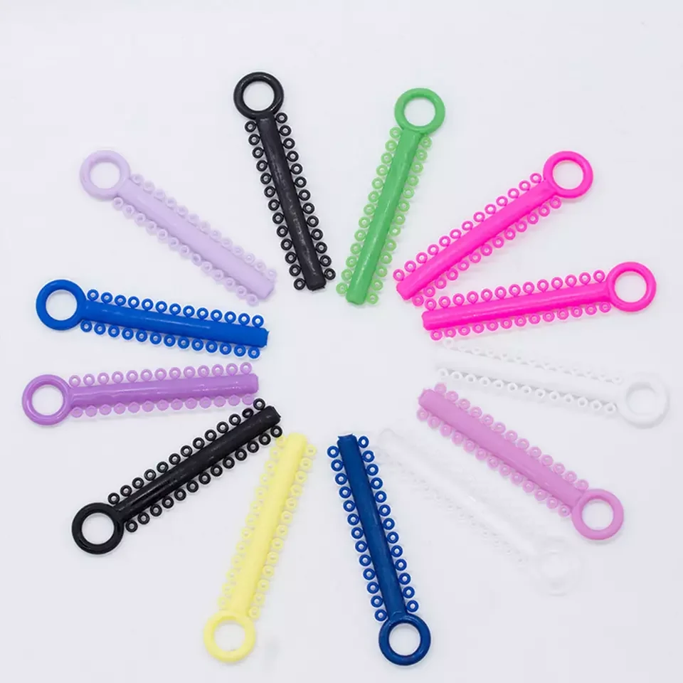 UM 25pcs/bag Colorful Dental Orthodontic Cartoon Ligature Tie Kitty / Mickey / Flowers Shape