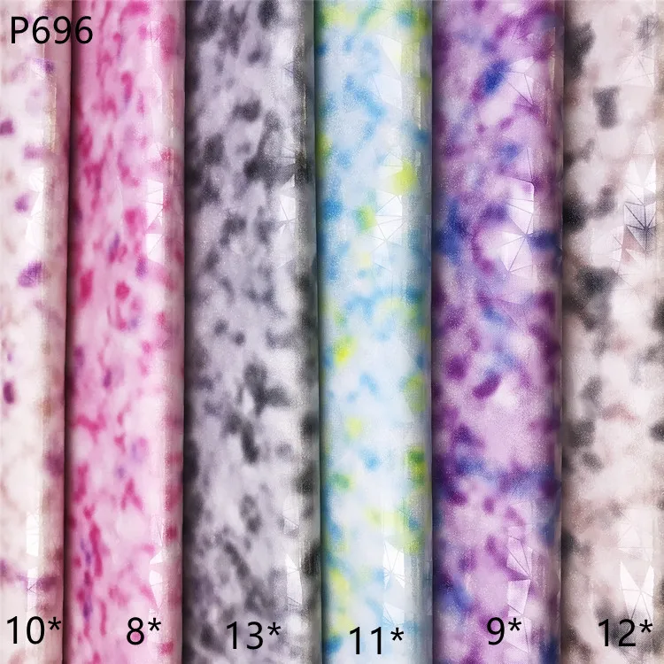 P696 Foggy Colors Diamond Film PU Synthetic Leather vinyl cuero textiles leather products for Handbag , Shoe , crafts