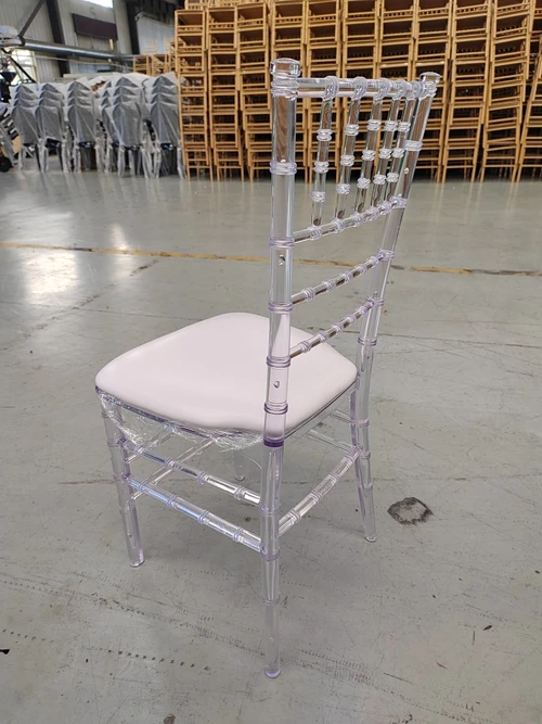 Wholesale Stackable Wedding Banquet Hotel Clear Crystal Monoframe Chiavari Chairs for Events