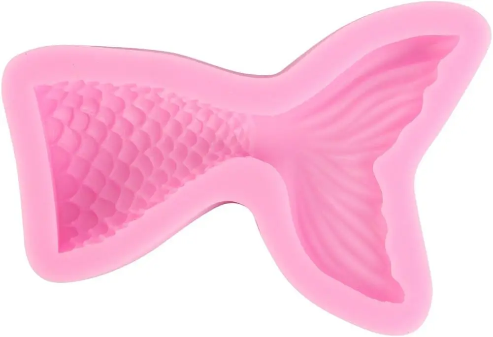 Украшение для выпечки торта сахарное ремесло шоколадная помадка Кондитерская глиняная конфета большая и маленькая силиконовая форма хвоста русалки