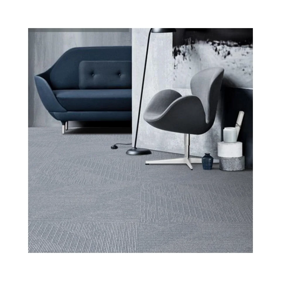 Commercial Office Nylon Carpet Tiles with PVC Backing Non-Slip for Reception Rooms Available at Wholesale Price
