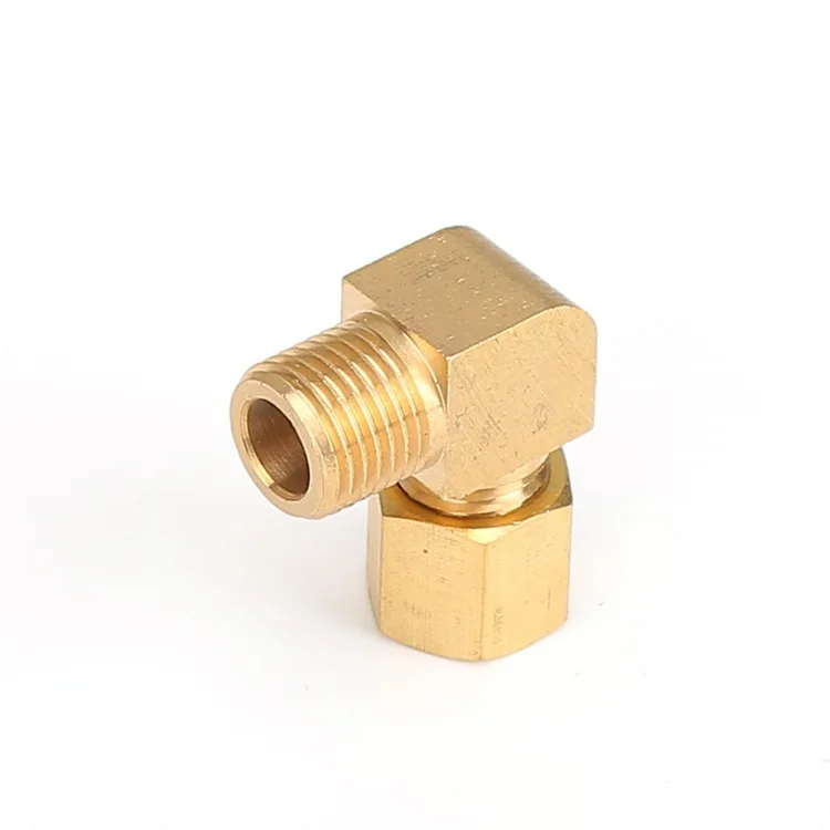OEM Brass pipe fittings 90 degree Male union elbow compression fittings