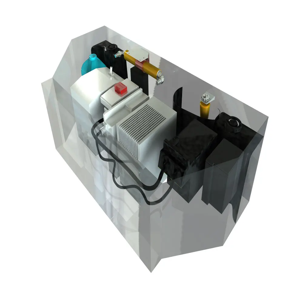 
Vehicle mounted battery compartment automatic gas cleaning fire extinguishing system 