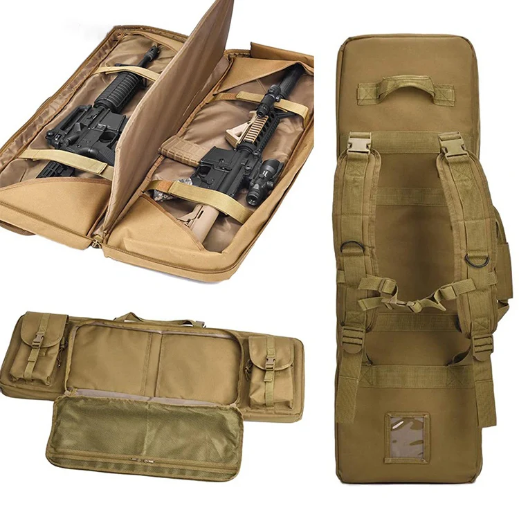 Tactical Rifle Case Double Gun Backpack Pistol Firearm Molle System Rucksack Transportation Carbine Bag