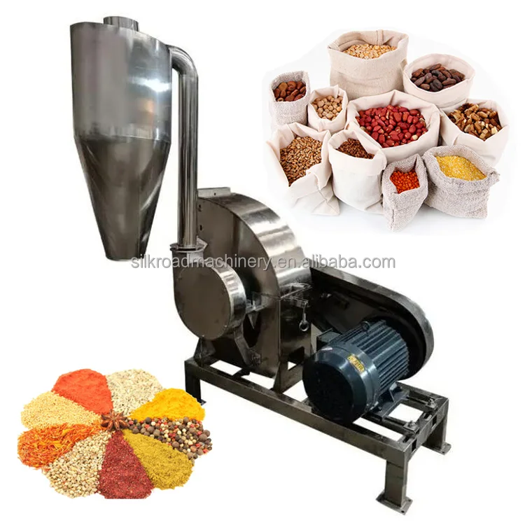 Multifunctional industrial small stainless steel food spice herb corn powder hammer grinder/flour mill/crushing crusher machine