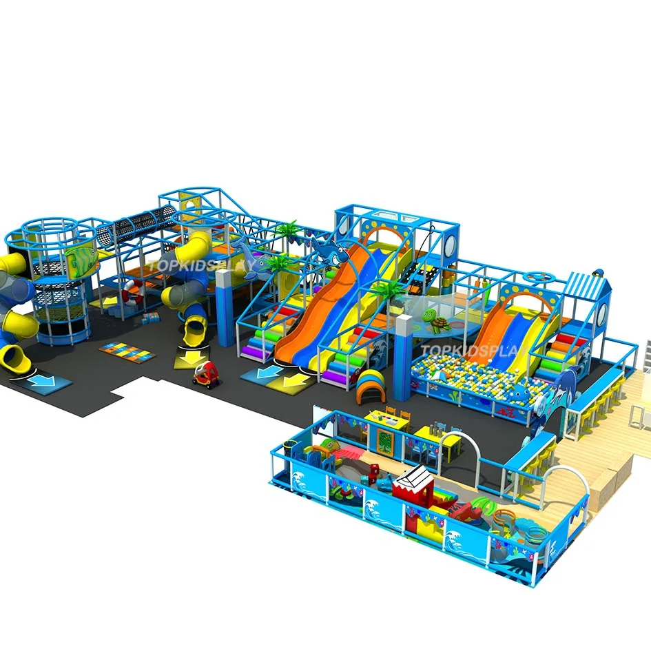 Indoor Playground Slide Soft Play Equipment Ocean Theme Play Zone Child Park