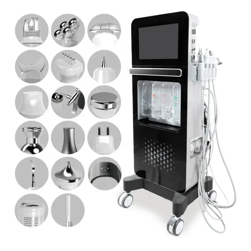 2024 new type beauty salon device multi-functional microdermabrasion oxygen jet pore cleaning beauty machine