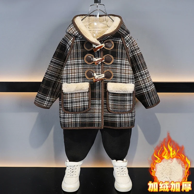 Custom Apparel Winter Children Clothes Boys Clothing Cotton padded Thicken Winter Jackets Boys Coats