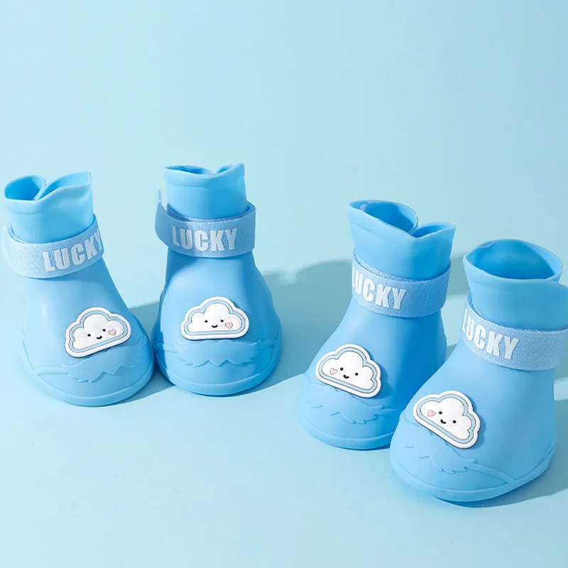High quality fashion waterproof dog shoes pet wint breathable dog shoes waterproof silicone pet shoes