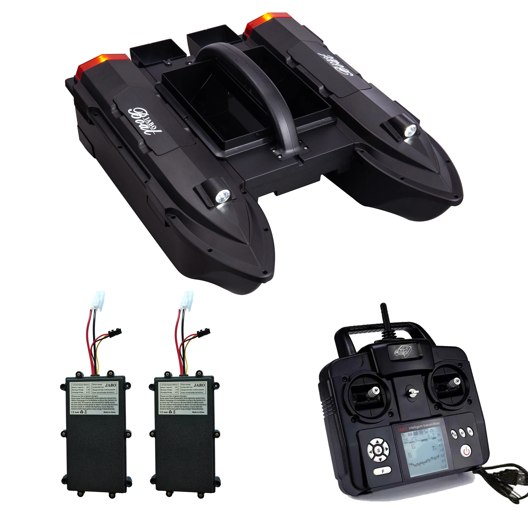 4 Bait Hoppers Jabo5cg RC Bait Boats for Fishing with Remote Control GPS Bait Boat for Carp Fishing