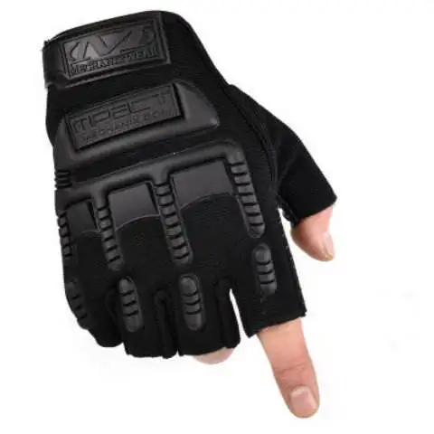 Cheap Price Hard knuckle black half finger motorcycle winter tactical gloves fingerless safety work tactical gloves