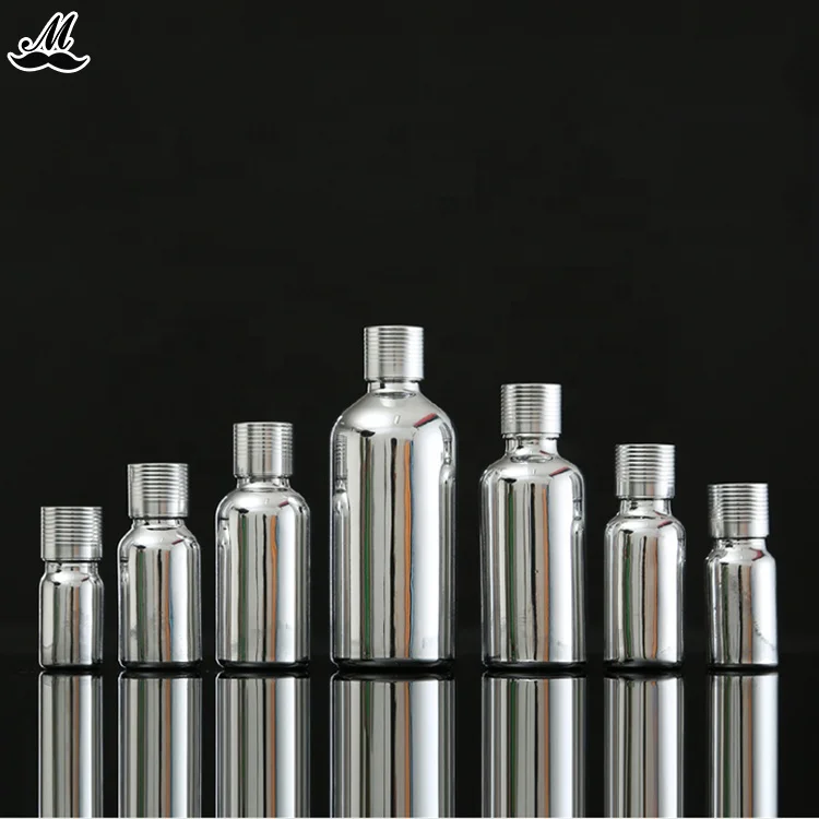 Luxury electroplating glass dropper essential oil bottle