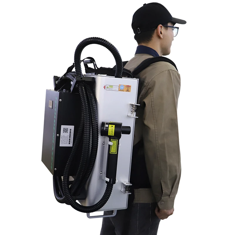 Portable Backpack 3000 Watt Laser Cleaning Machine for Rust Metal Removal