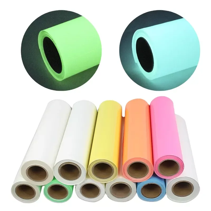 glow in the dark custom color photoluminescent luminous sign vinyl heat transfer film vinyl tape