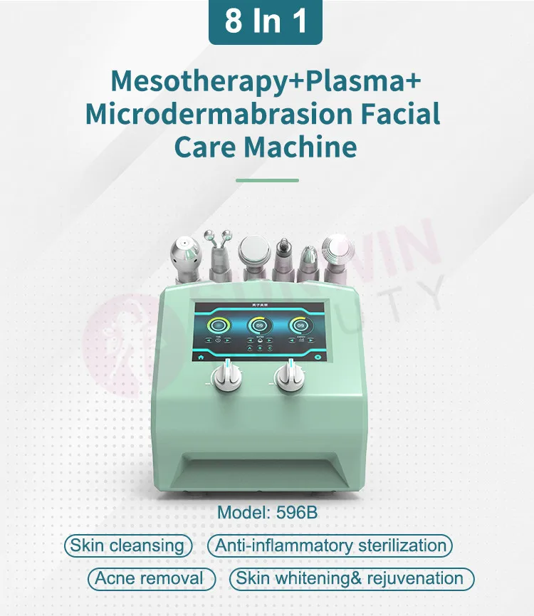 Multifunctional spa beauty 6 in 1 facial deep cleaning hydro dermabrasion water oxygen jet peel machine