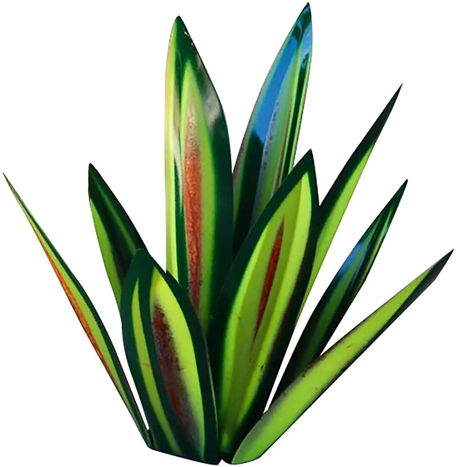 Hand Painted Metal Agave Plants Tequila Rustic Sculpture Garden Yard Art Sculpture Home Decor Outdoor Lawn Ornaments