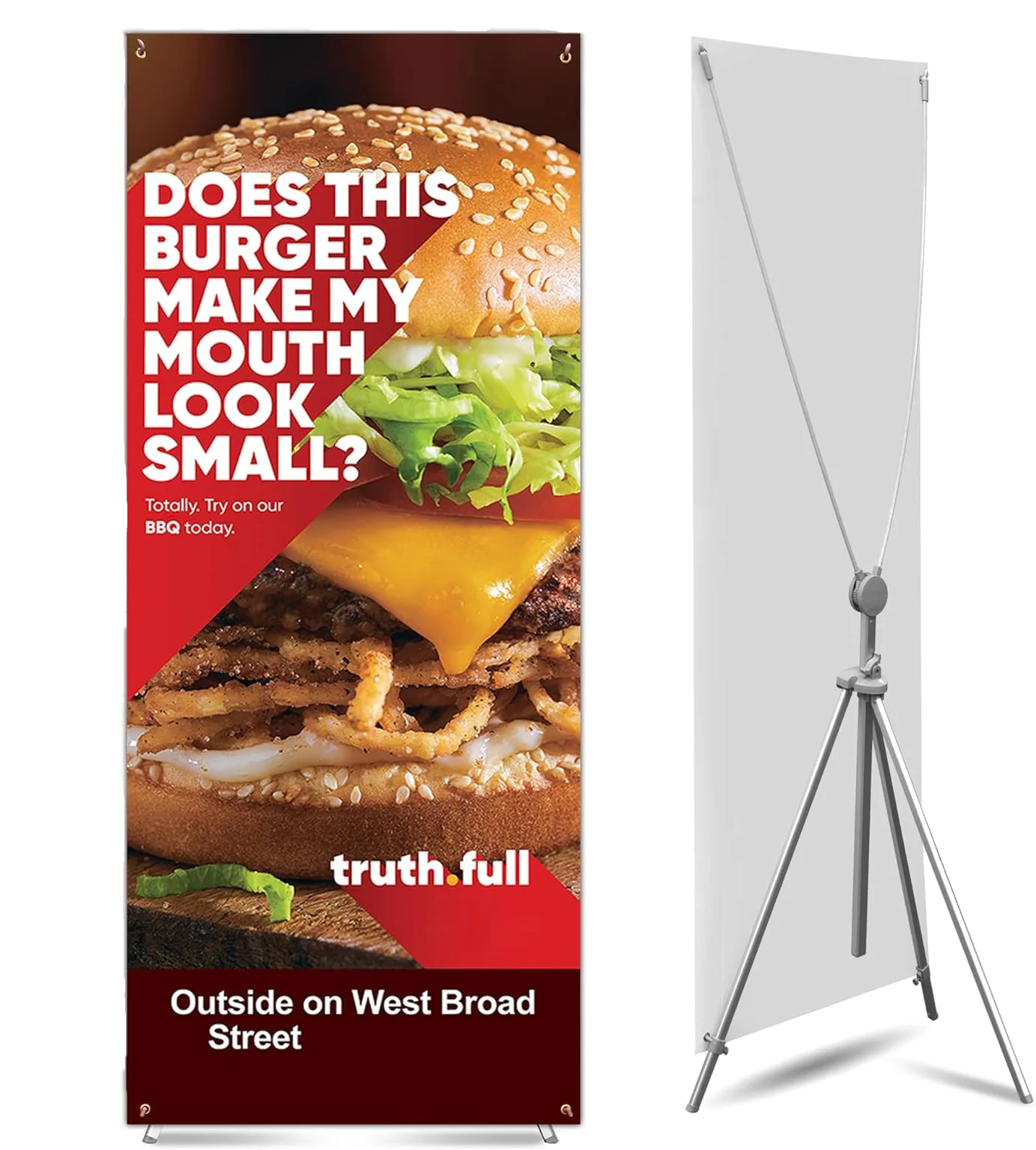 Custom X Banner Stand Supplier with Custom Free Digital Printing X Banner for Trade Show Promotion and Advertising