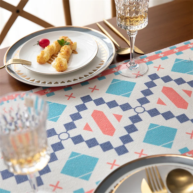 2022 пользовательский Декор для кухни вечеринки свадьбы скатерть из хлопчатобумажной ткани в стиле бохо украшение стола