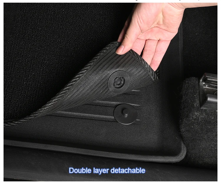 China Easy Cleaned Black Anti Slip Auto Car Rubber Floor Mats For Car Floor Clean