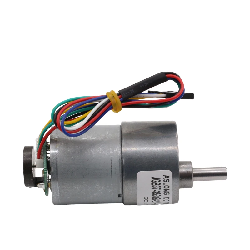 Aslong 37mm JGB37-3530B 12v 24V Brushed High Torque hall encoder Electric DC Motor for Home Appliance