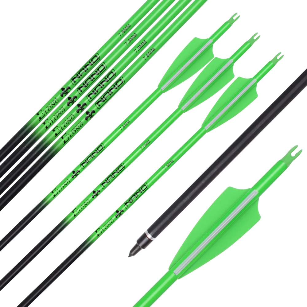 Elong Archery 7.8mm Rollfiberglass Arrows Bi-color High Quality Arrows For Outdoor Shooting Hunting