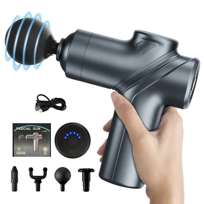 Leercon Percussion Deep Tissues Muscle with Portable Electric Handheld Body Massager for Back Neck Pain Relief Mini Massage Gun