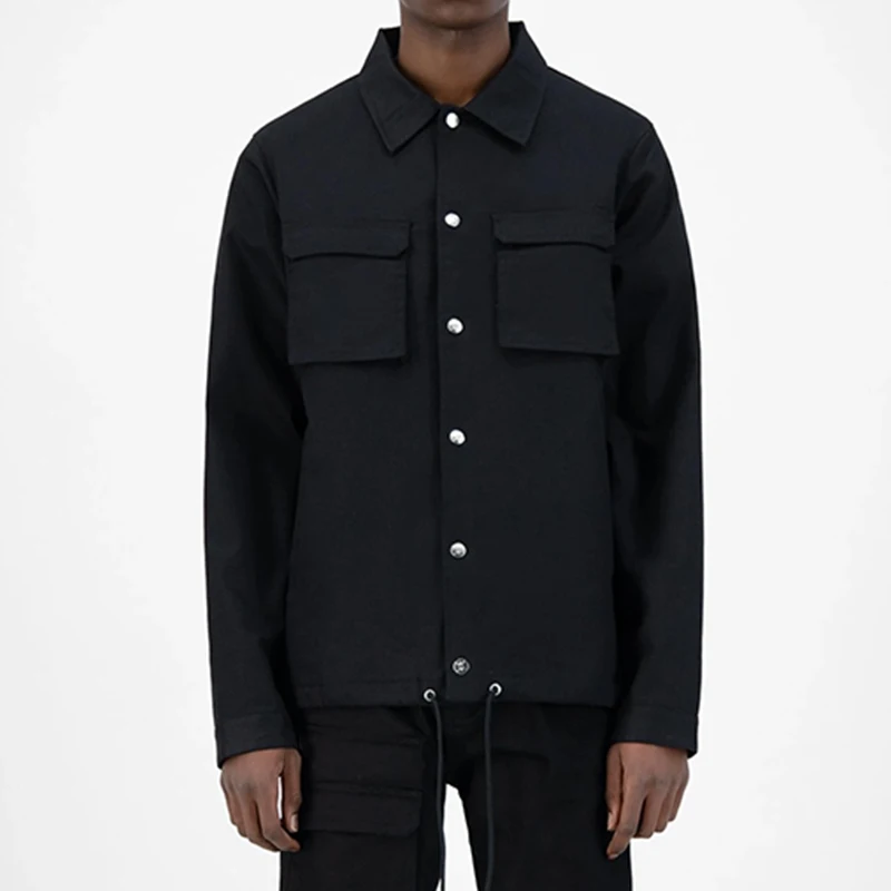 XJYD Spring Autumn Fashion Customized Jackets Men Casual Harajuku Outwear Cotton Cargo Jackets