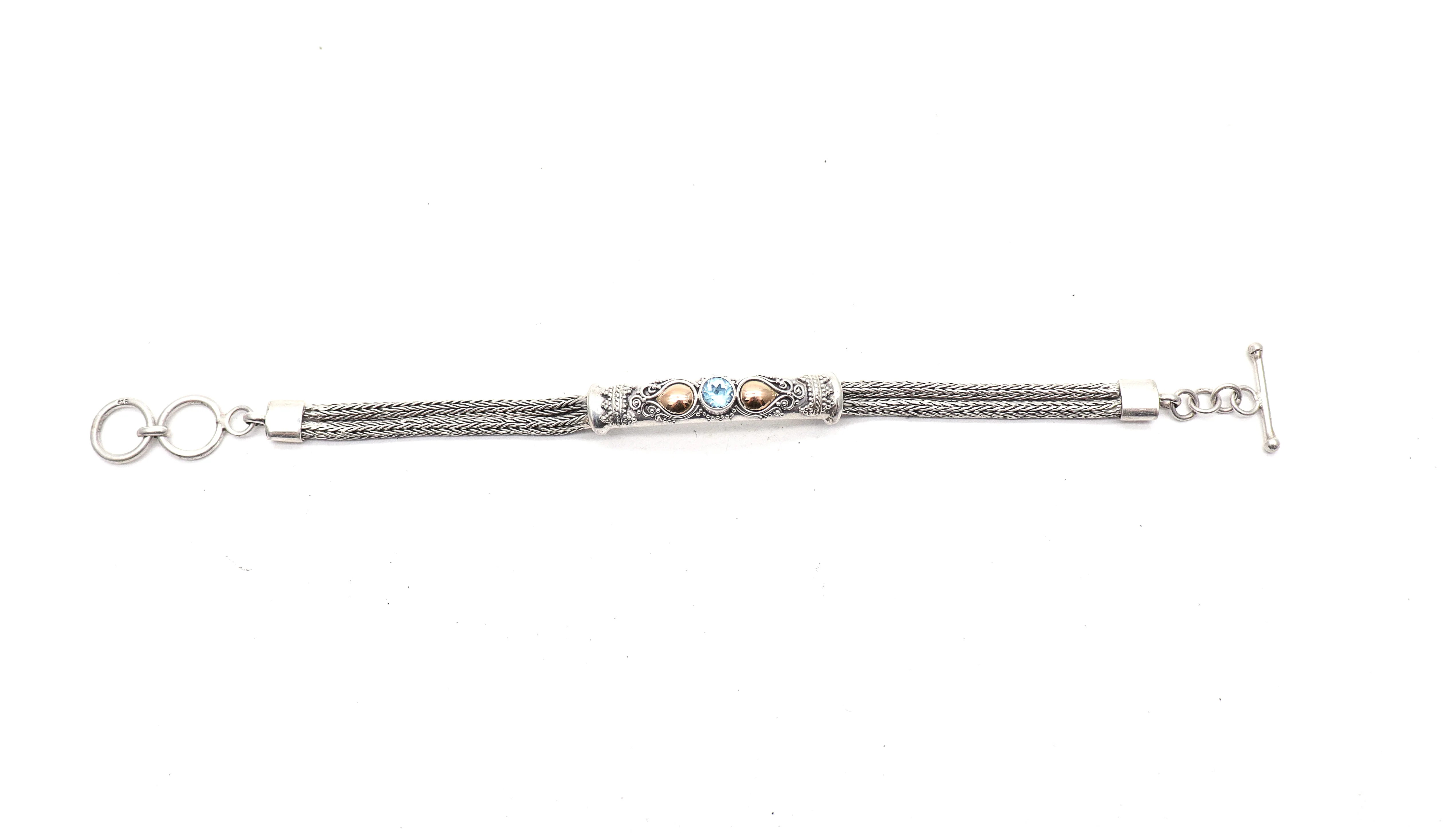 Bali 925 Sterling Silver Combined With Super Fine Quality Genuine Silver Bracelet For Women
