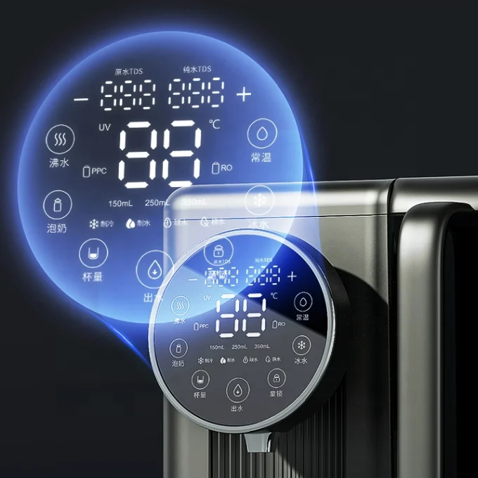 7-stage Desktop RO Water Purifier System Electric Reverse Osmosis Hot and Cold Water Dispenser Plastic Free Spare Parts Optional