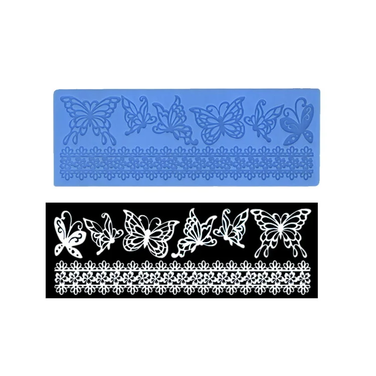 2020 Trending Retail Flower Shape Sugarveil Lace Silicone Molds For Fondant Cake