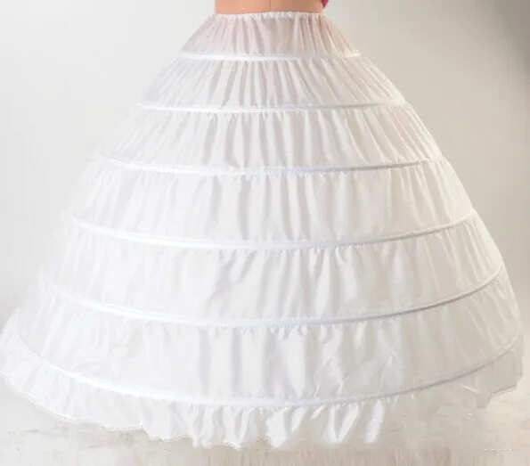 Wedding Petticoat Bridal 6 Hoop Crinoline Prom Underskirt Fancy Skirt