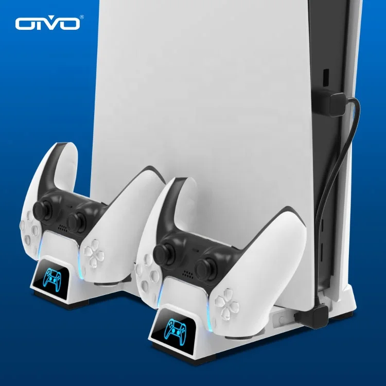 OIVO Brand Factory Direct Supply Multifunctional Vertical Stand Cooling Fan for Playstation5 PS5 Game Console