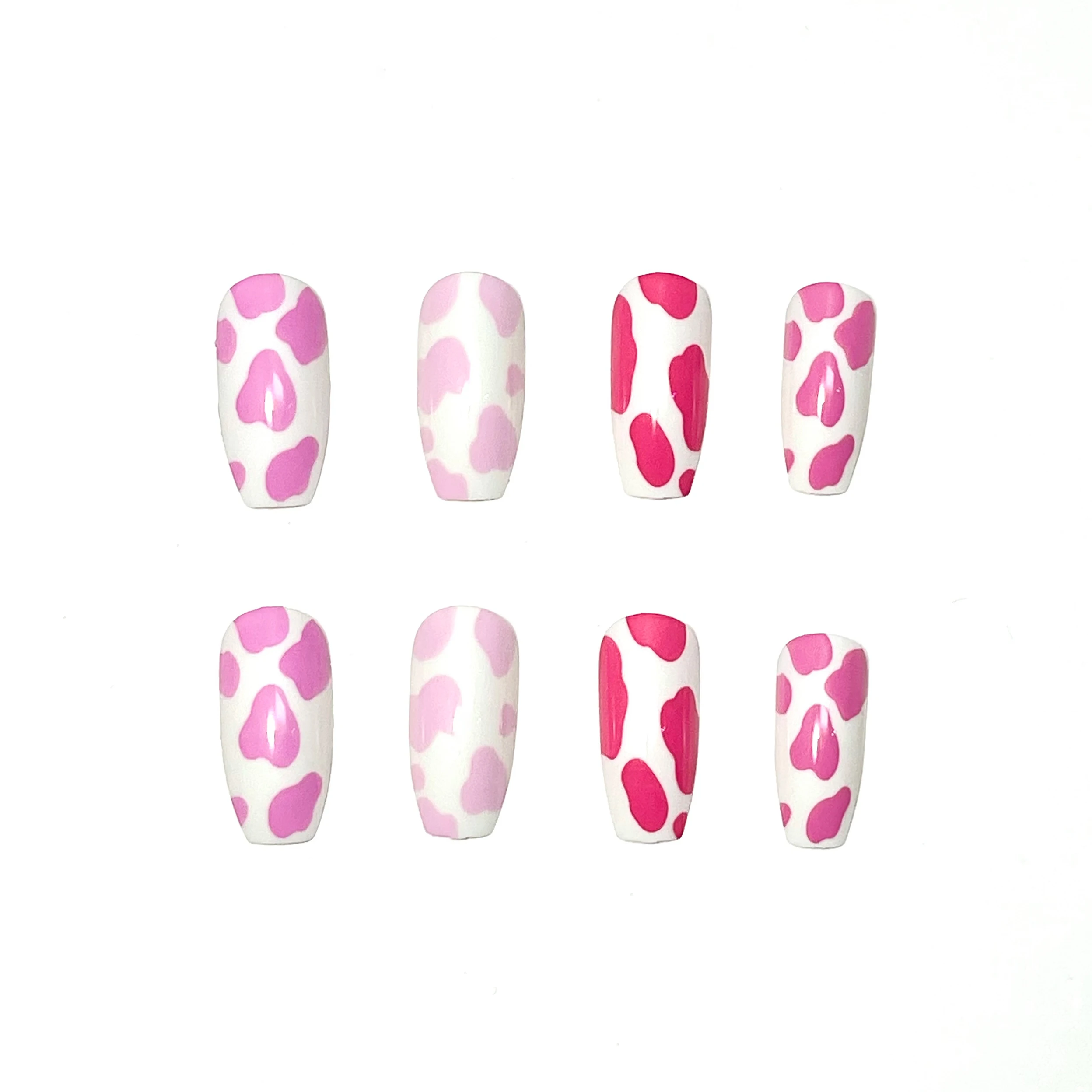 Lovely Cute Coffin Pattern ABS Material Press-On Nail Set 24pcs Artificial Fingernails Manicure for Girls Wholesale Available