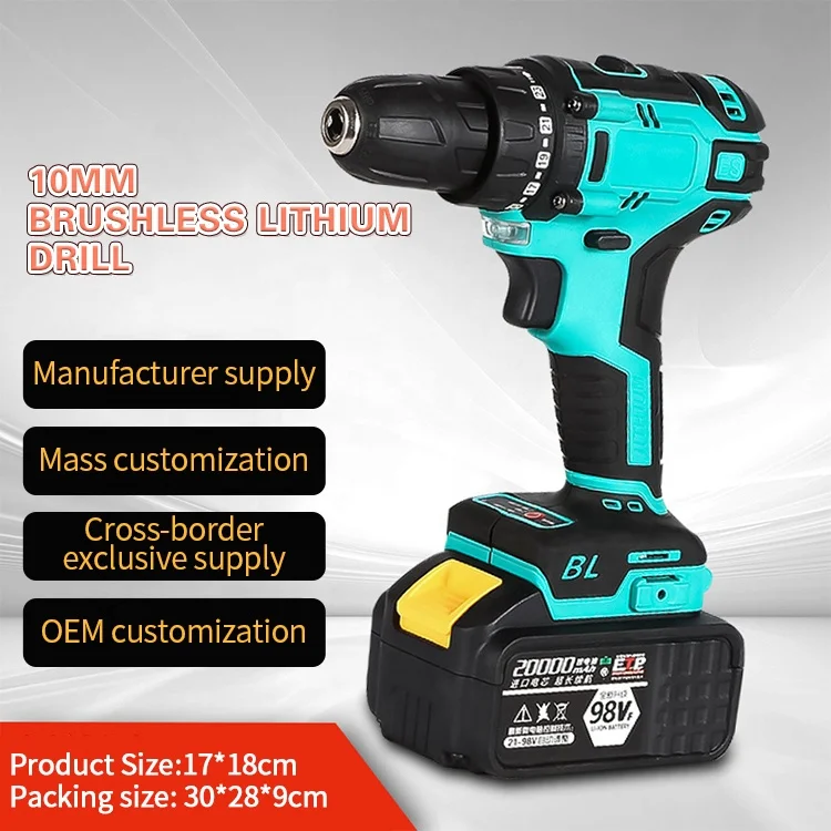 Probon High-power Lithium Battery Brushless Small Cordless Electrical Hand Drill Brushless Power Drills