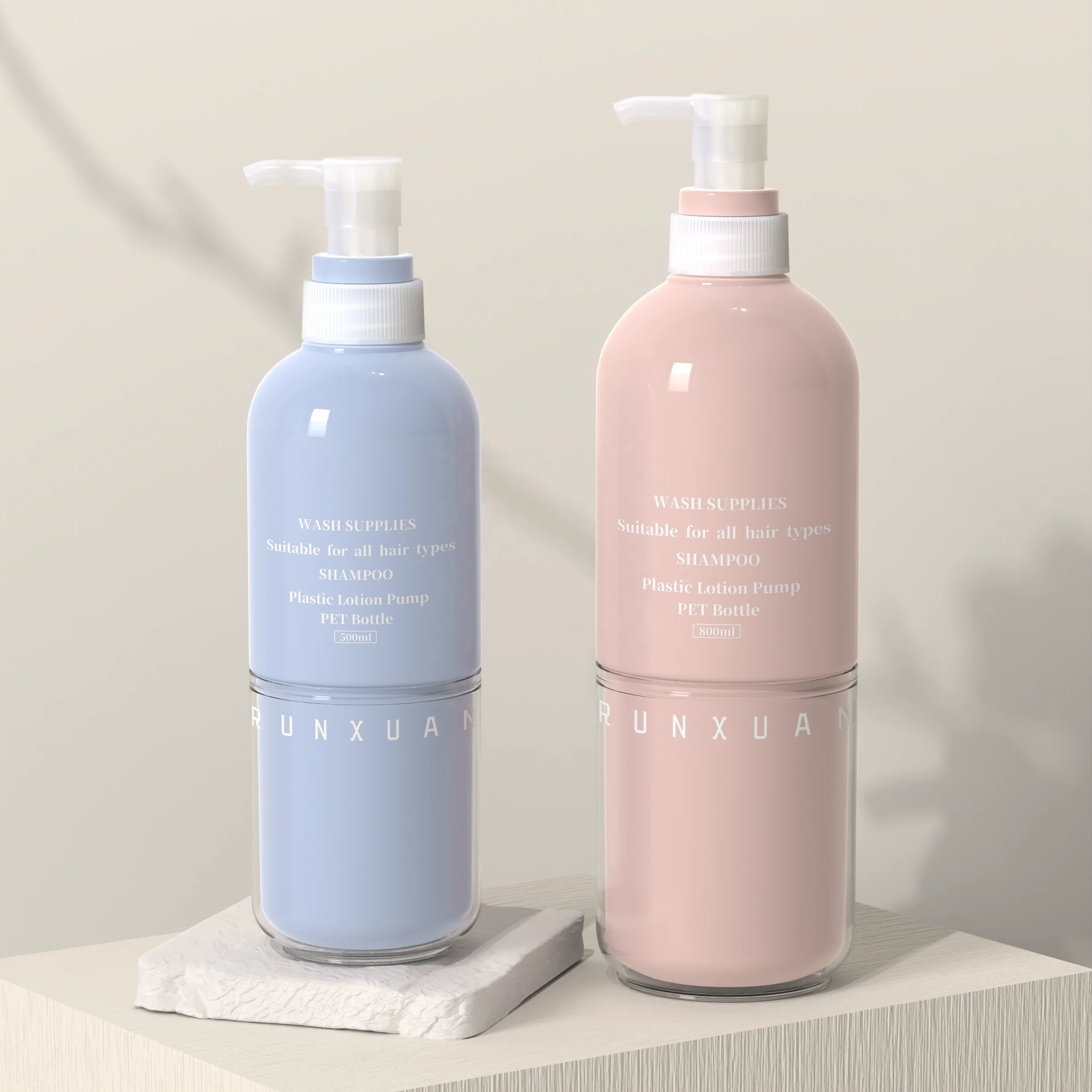 Plastic Bottles for shampoo 500ml PET Lotion Pump 800ml Shampoo Bottle Shower Gel Hand Body Wash Bottles