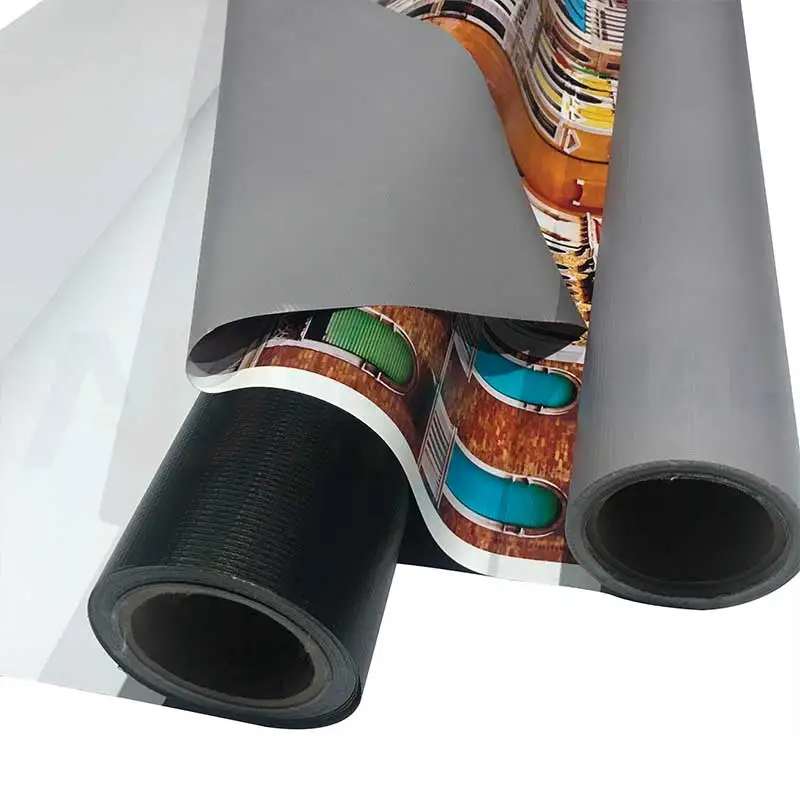 Hot Sale 440g Glossy Matt digital eco solvent printable advertising media PVC Fabric Flex Banner in Roll
