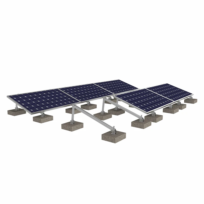 New design flat roof solar panel supports ballasted solar mounting bracket