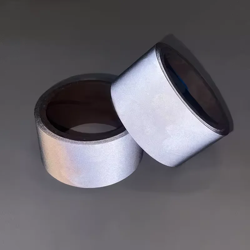 Reflective Tape Strip High Visibility Reflective Tape Sew-on DIY Warning Safety Fabric Webbing for Clothing Raincoats, Dark Grey