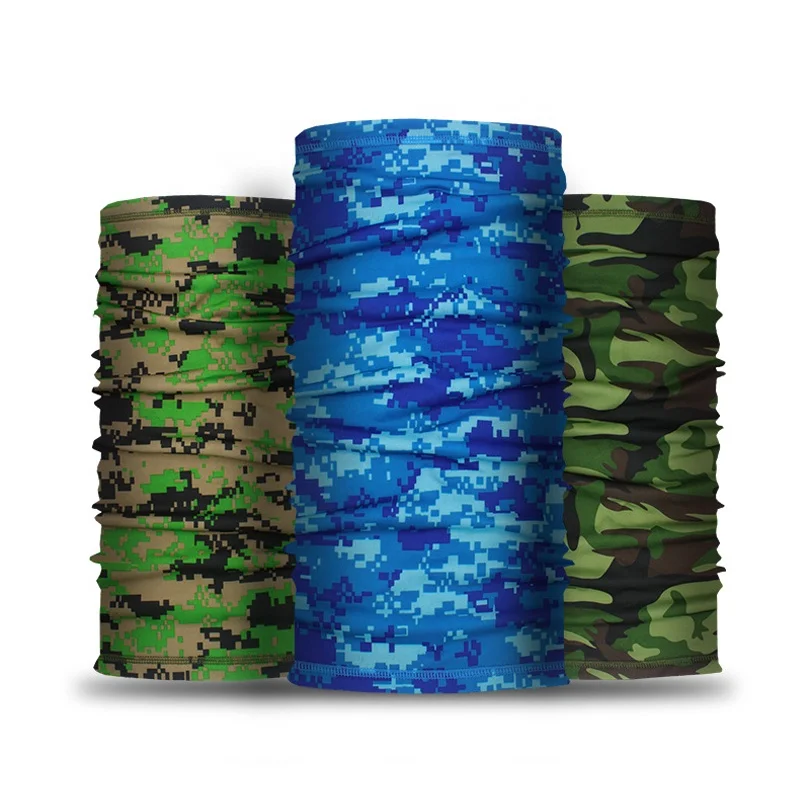 OEM пользовательский логотип моющийся пыленепроницаемый дышащий чехол для лица камуфляжная мягкая бандана Маскировочный шарф шейный Гетр