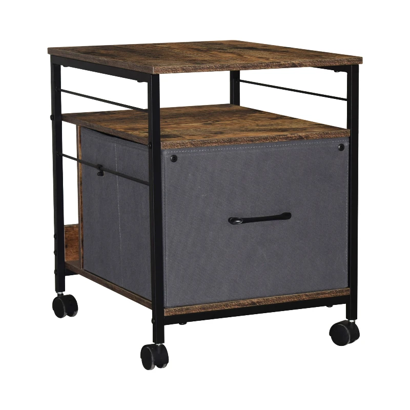 New design 2-tier shelf display bedside fabric storage drawer tray rack shelf  bookcase nightstand   end tables with wheels