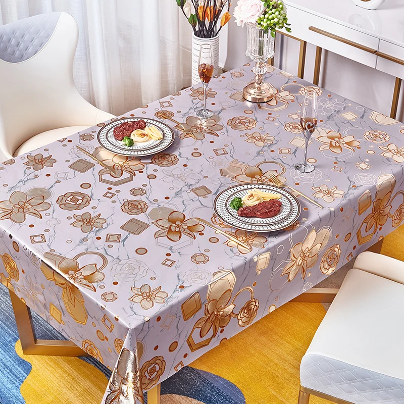 Innoplast Brand Factory Price PVC Metallic Colorful Emboss Printing Tablecloth