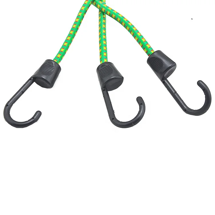8mm Heavy Duty Bungee Cords  Round Elastic Cord With Steel Hook For Bicycle Luggage