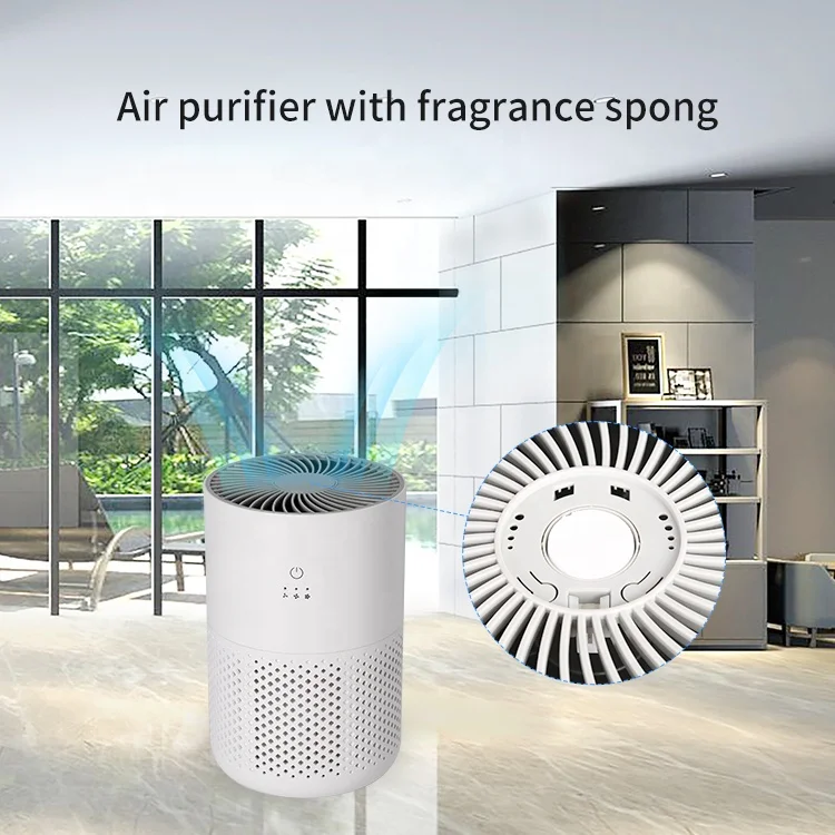 2022 KATALD New ABS White Manual Desktop Air Purifier with Removing Formaldehyde and Benzene